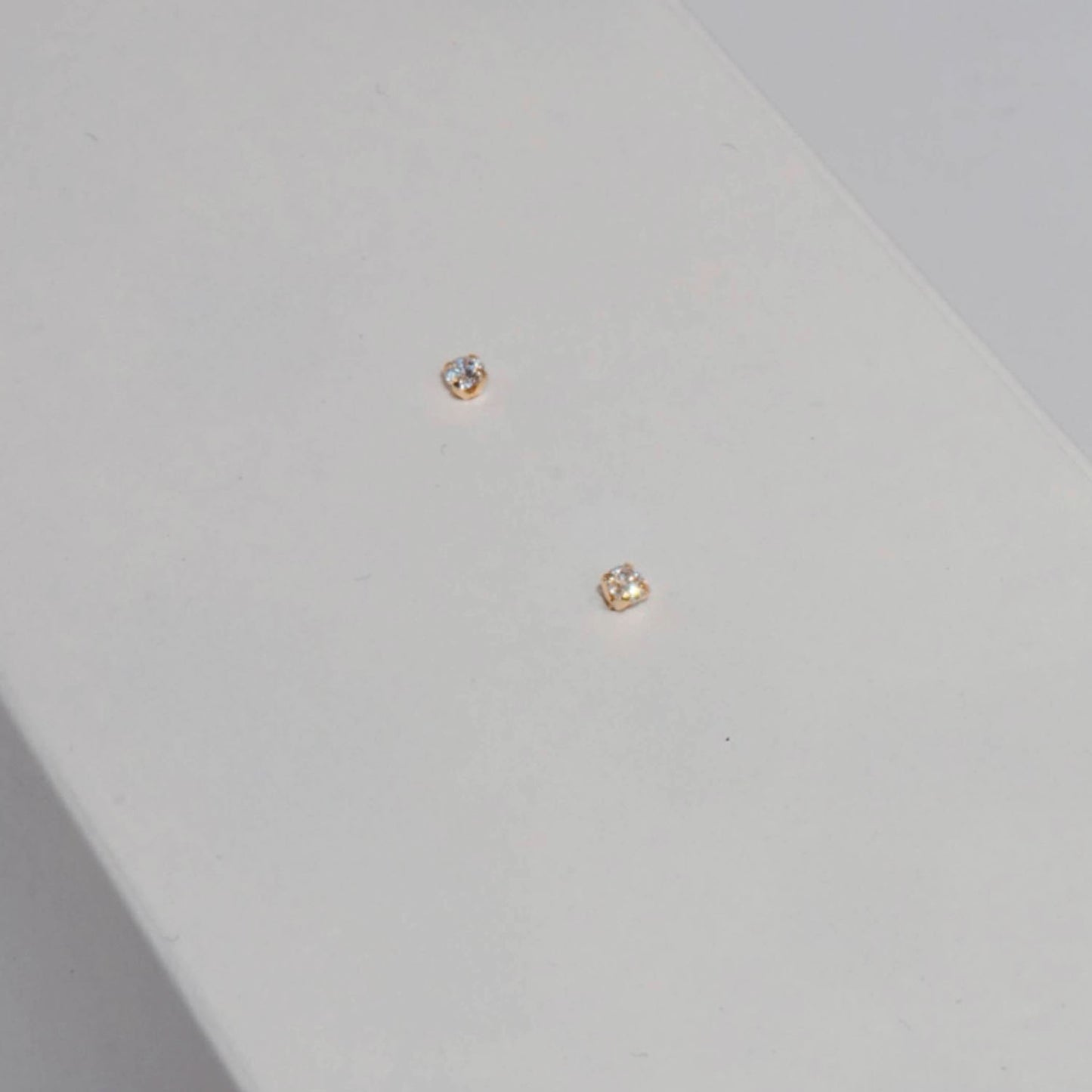 14K Baby CZ Earrings