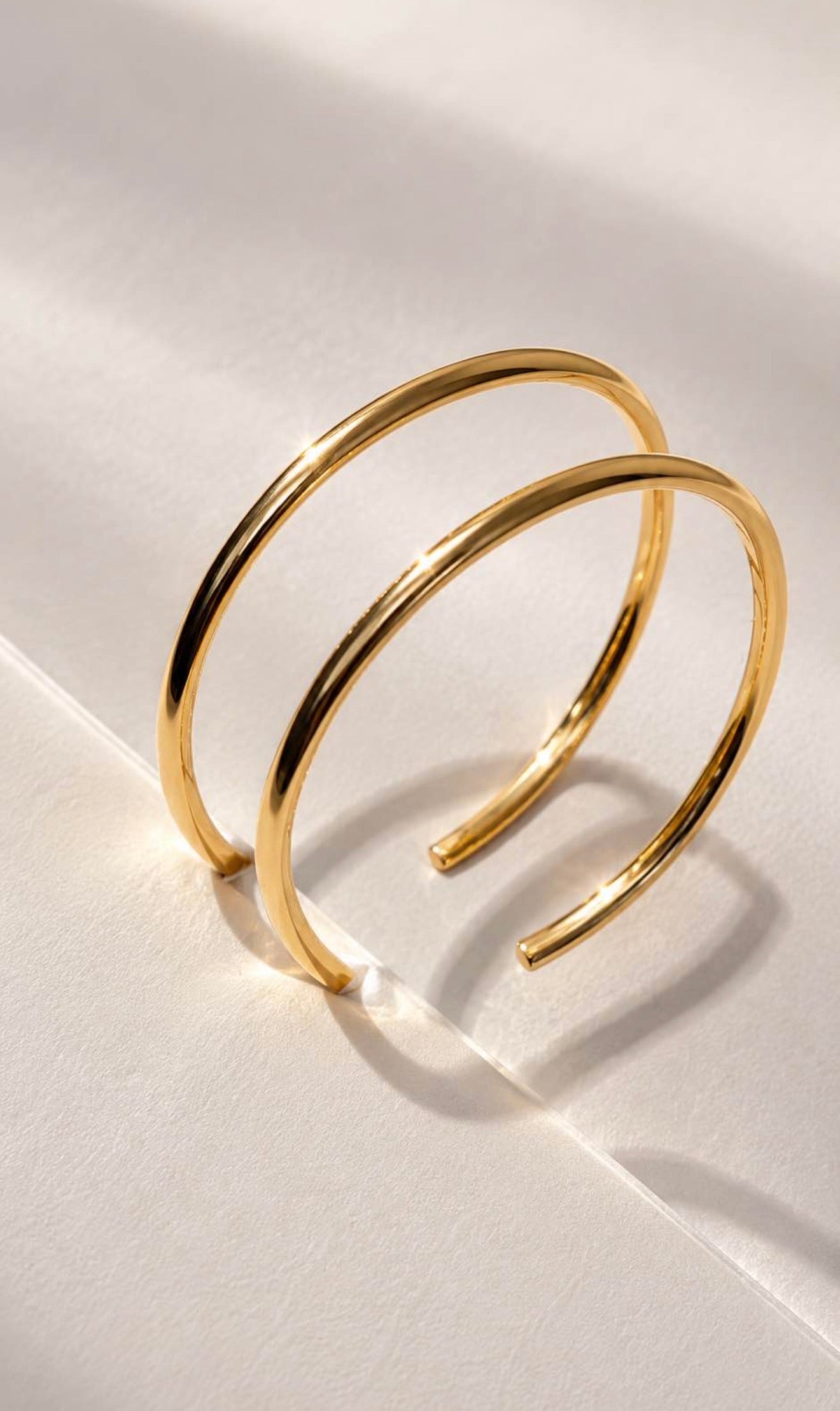 Medium Thin Hoops