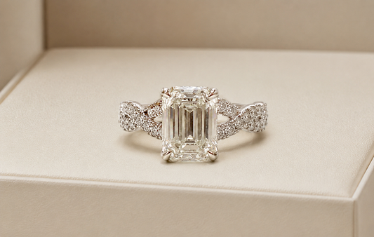2.75 carat Emerald Lab Grown Diamond