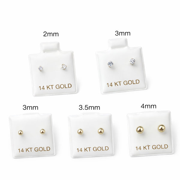 14K Baby CZ  Earrings