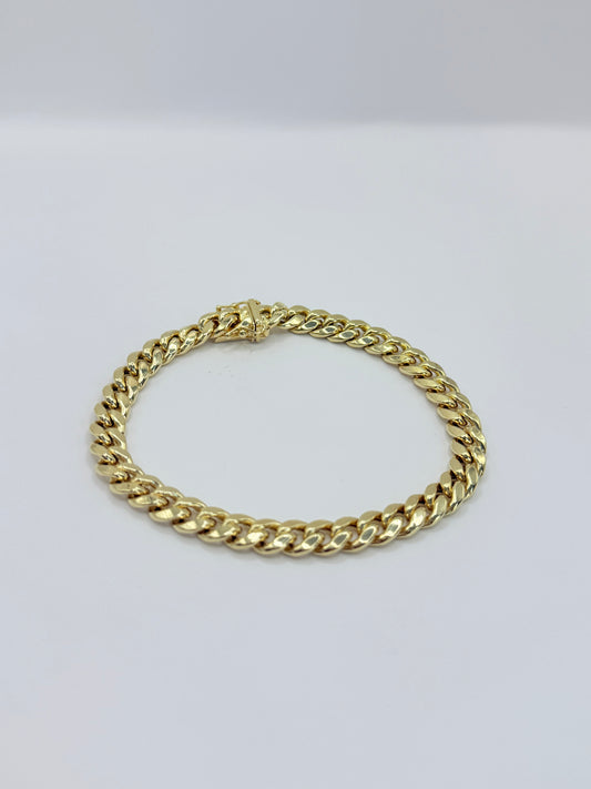 14K MIAMI CUBAN LINK BRACELET HOLLOW