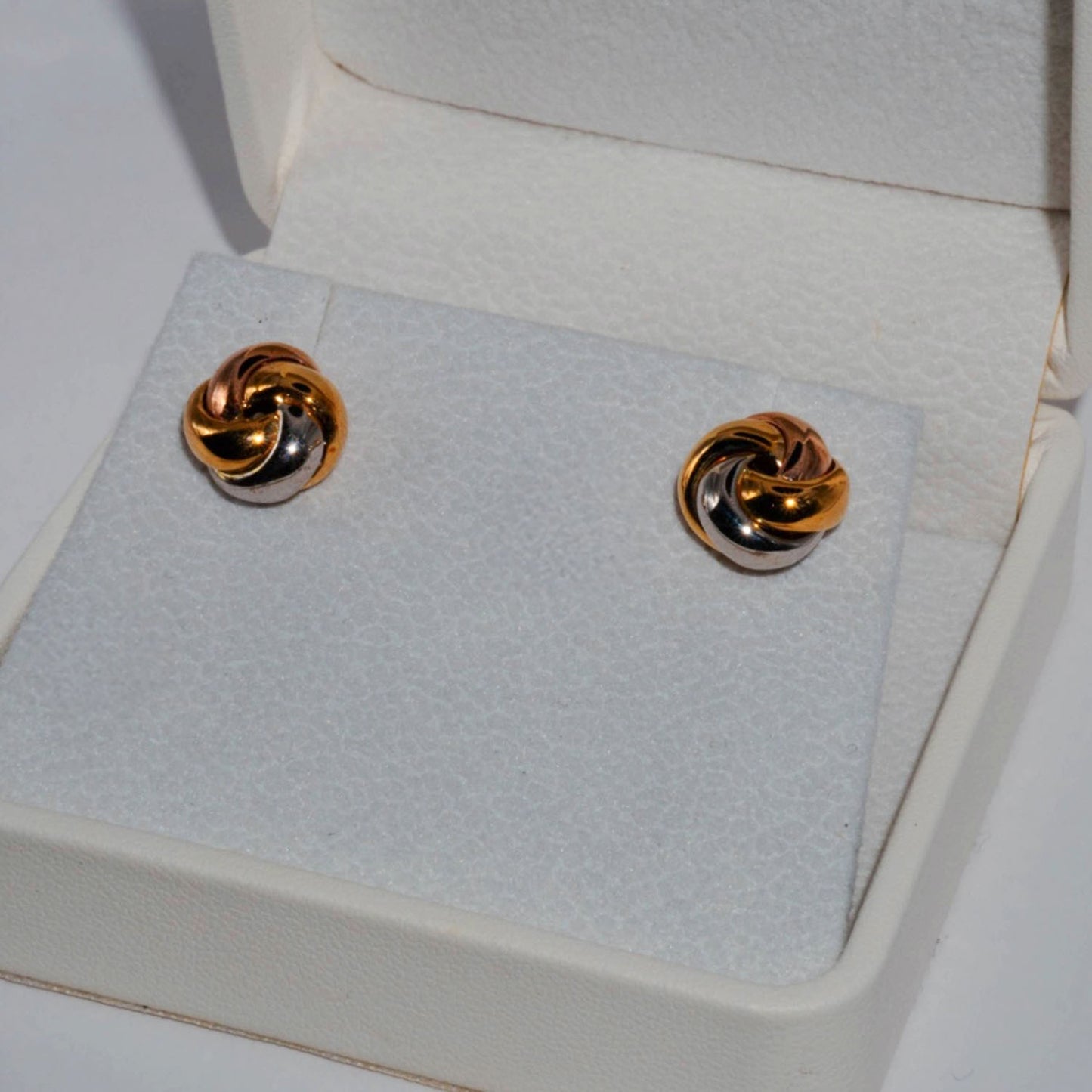 TRI-TONE KNOT EARRINGS