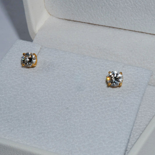 18k Diamond Earrings Lab Grow