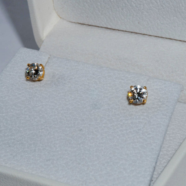 18k Diamond Earrings Lab Grow