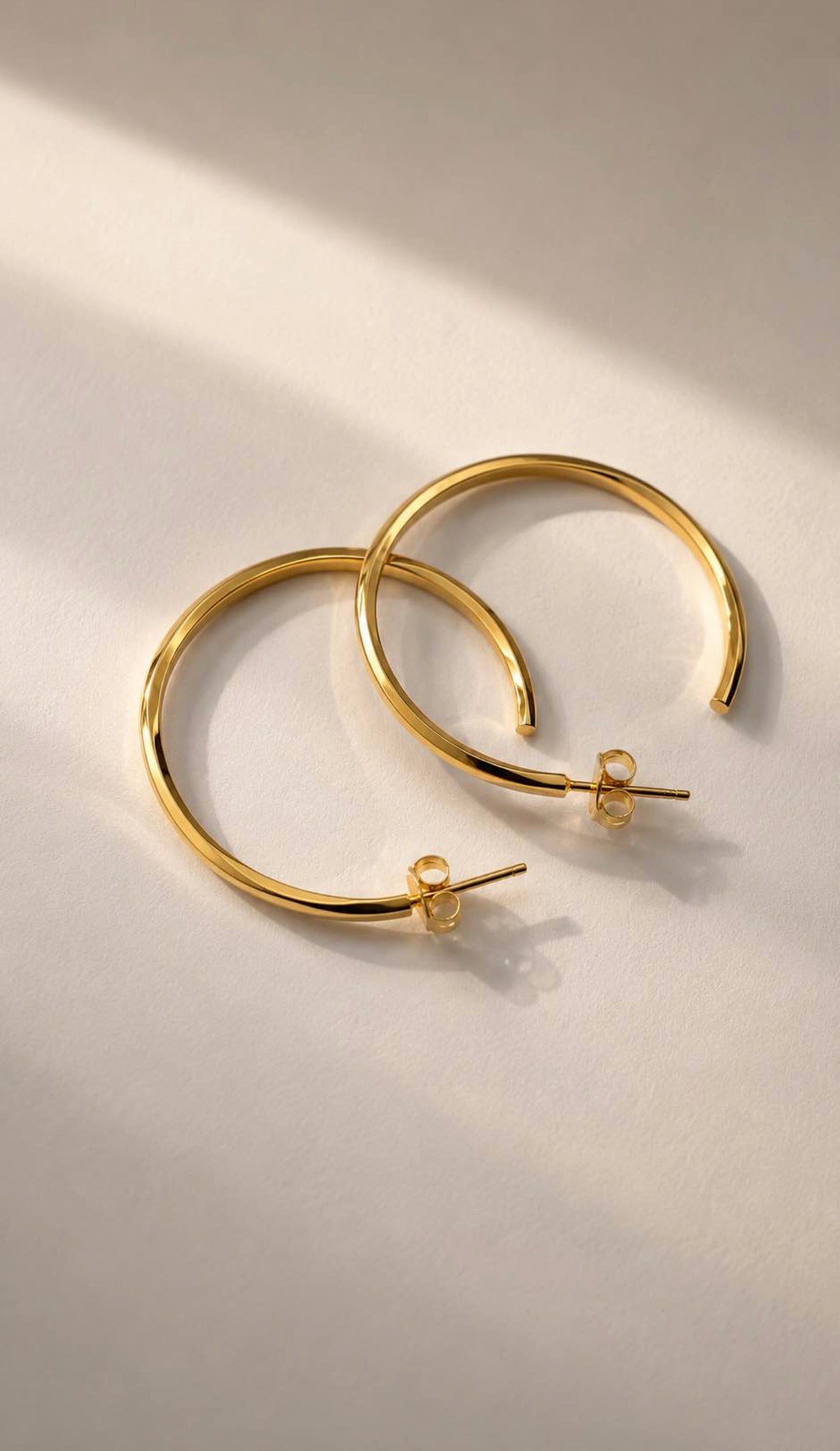 Medium Thin Hoops