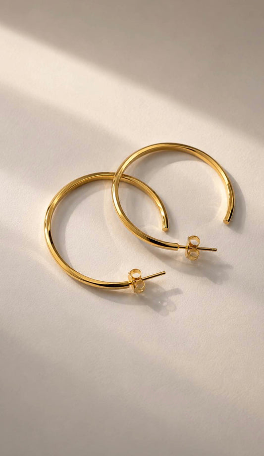 Medium Thin Hoops