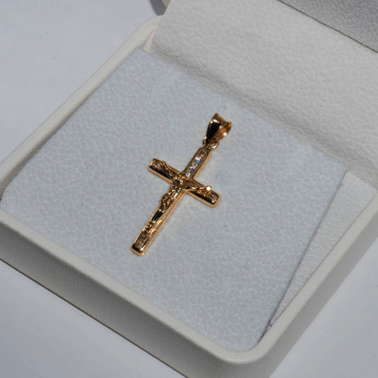 14K Jesus Cross Pendant