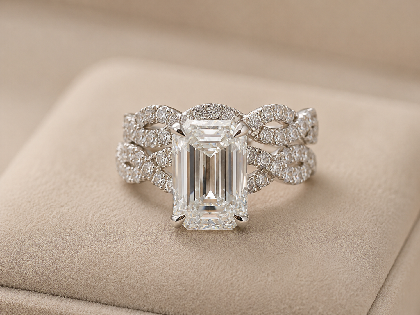 2.75 carat Emerald Lab Grown Diamond