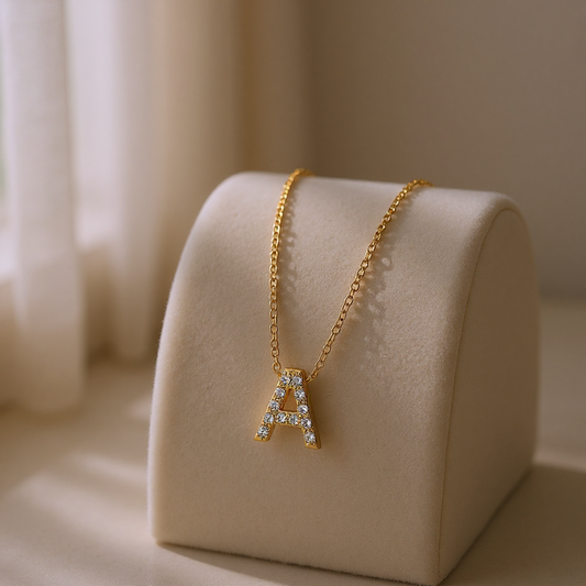 Diamond Letter Necklace