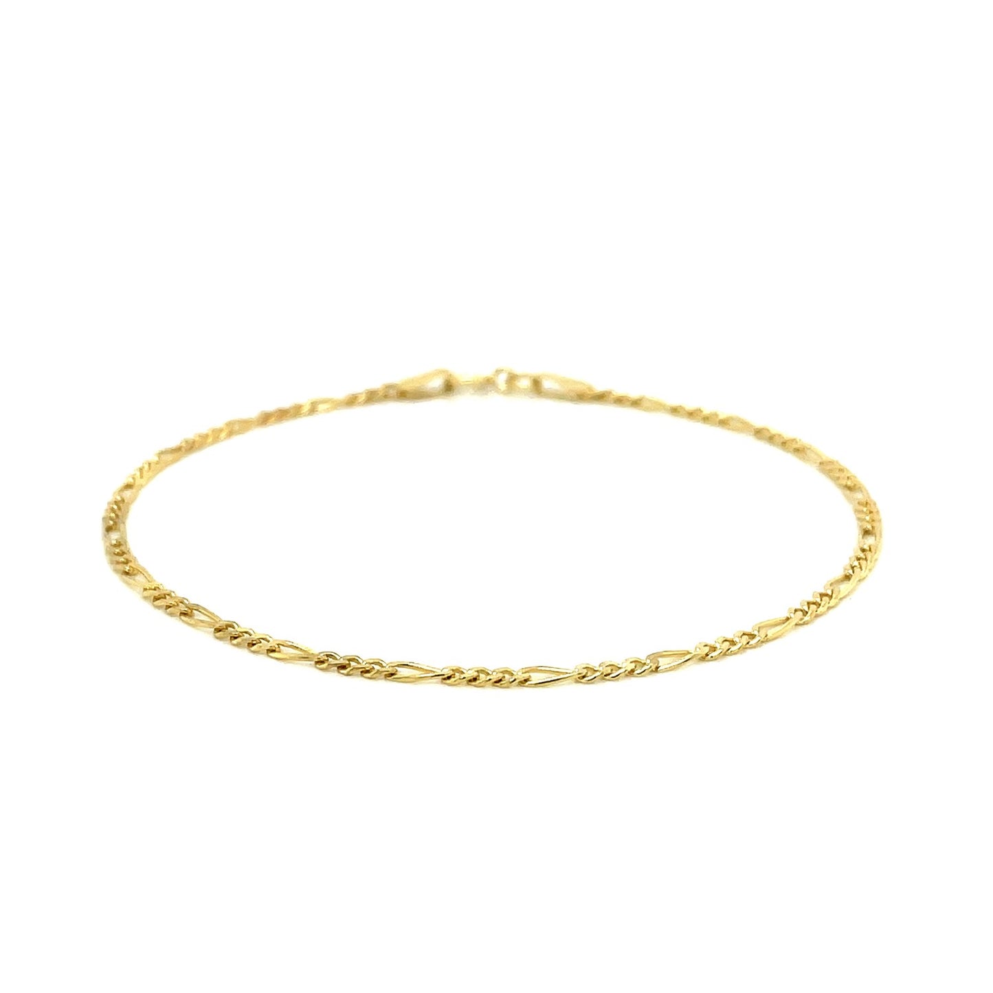 14k Yellow Gold Figaro Anklet 1.5mm - La Markesa Jewelry