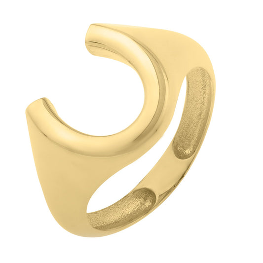 Horseshoe Ring in 14K Yellow Gold (8.00 mm)