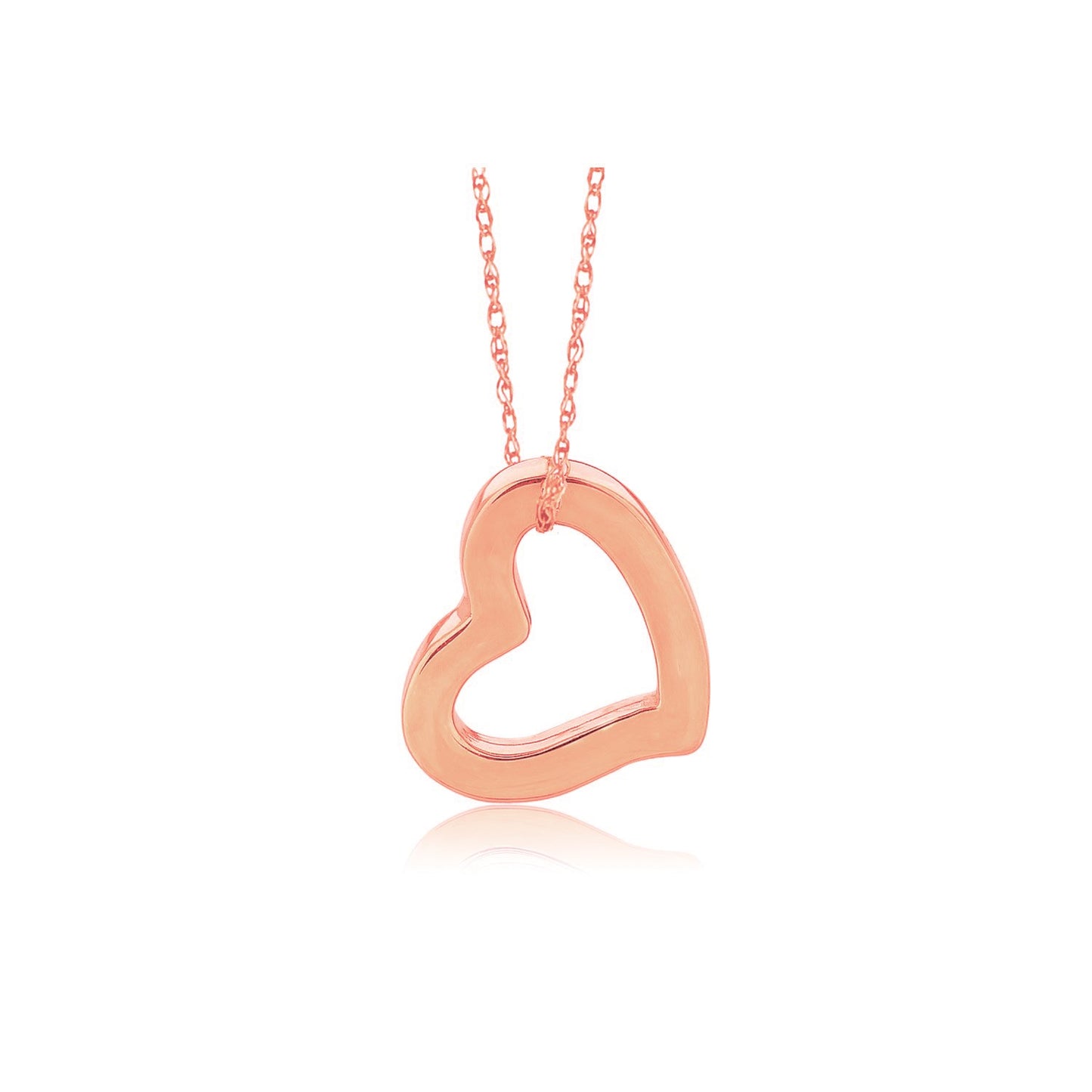 14k Rose Gold Heart Pendant - La Markesa Jewelry