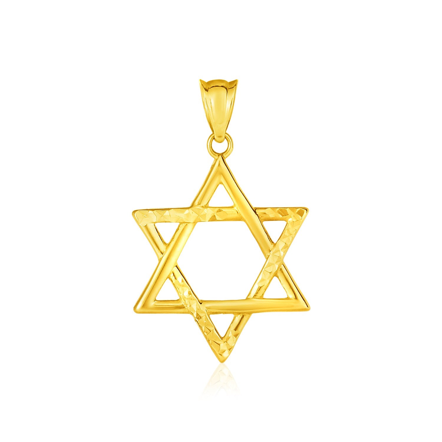 14k Yellow Gold Star of David Pendant - La Markesa Jewelry