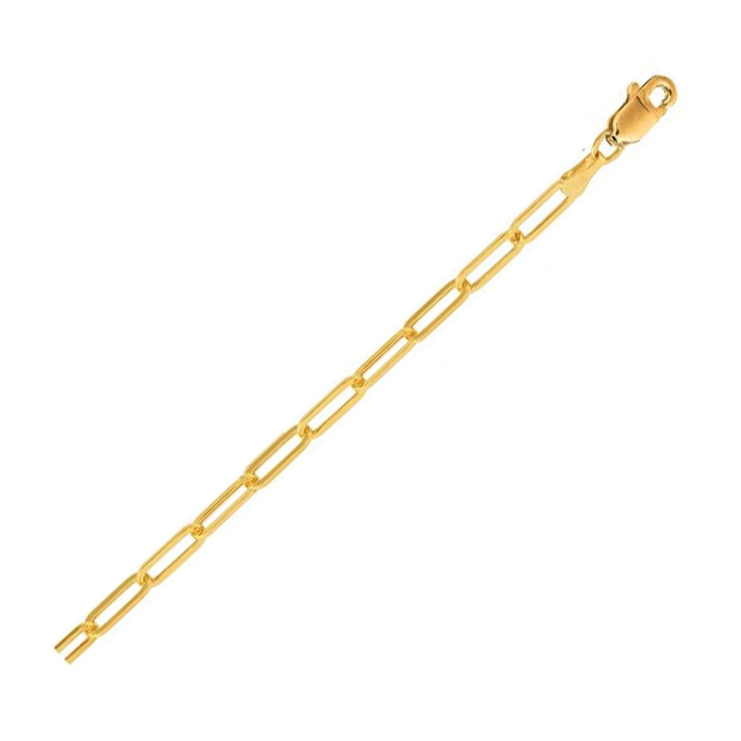 14K Yellow Gold Lite Paperclip Anklet (3.2mm) - La Markesa Jewelry