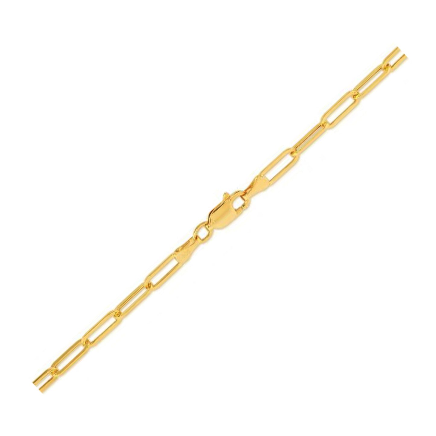 14K Yellow Gold Lite Paperclip Anklet (3.2mm) - La Markesa Jewelry