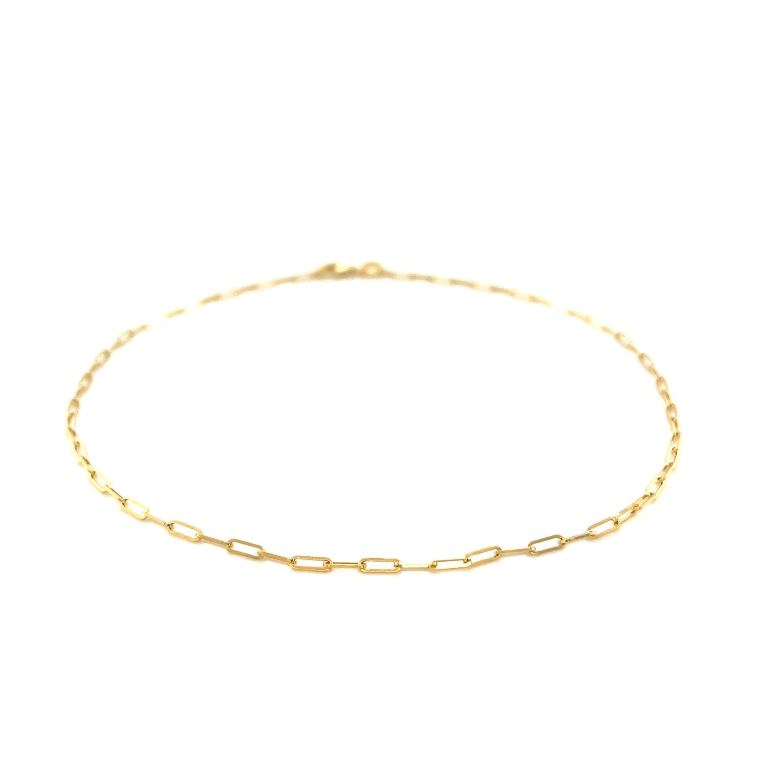 14K Yellow Gold Fine Paperclip Anklet (1.5mm) - La Markesa Jewelry