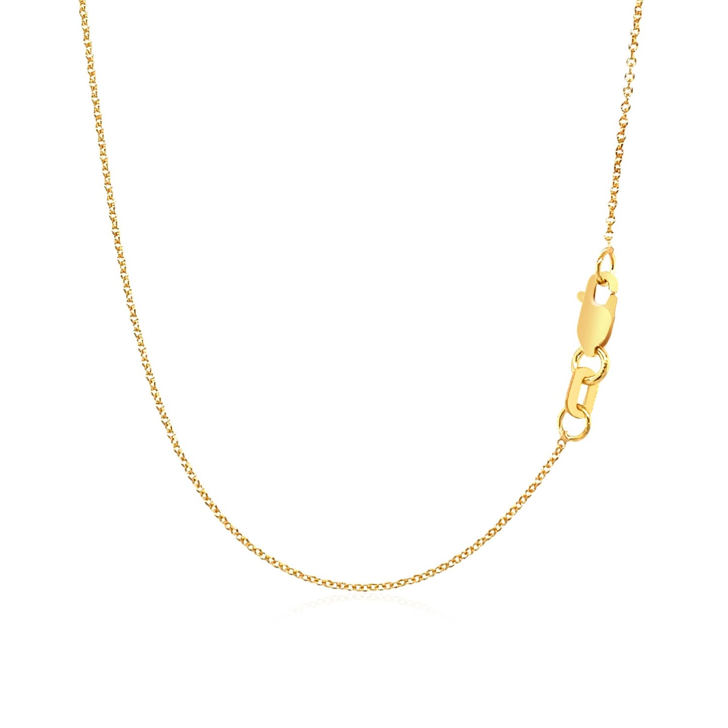 14k Yellow Gold Polished Moon Necklace with Diamond - La Markesa Jewelry