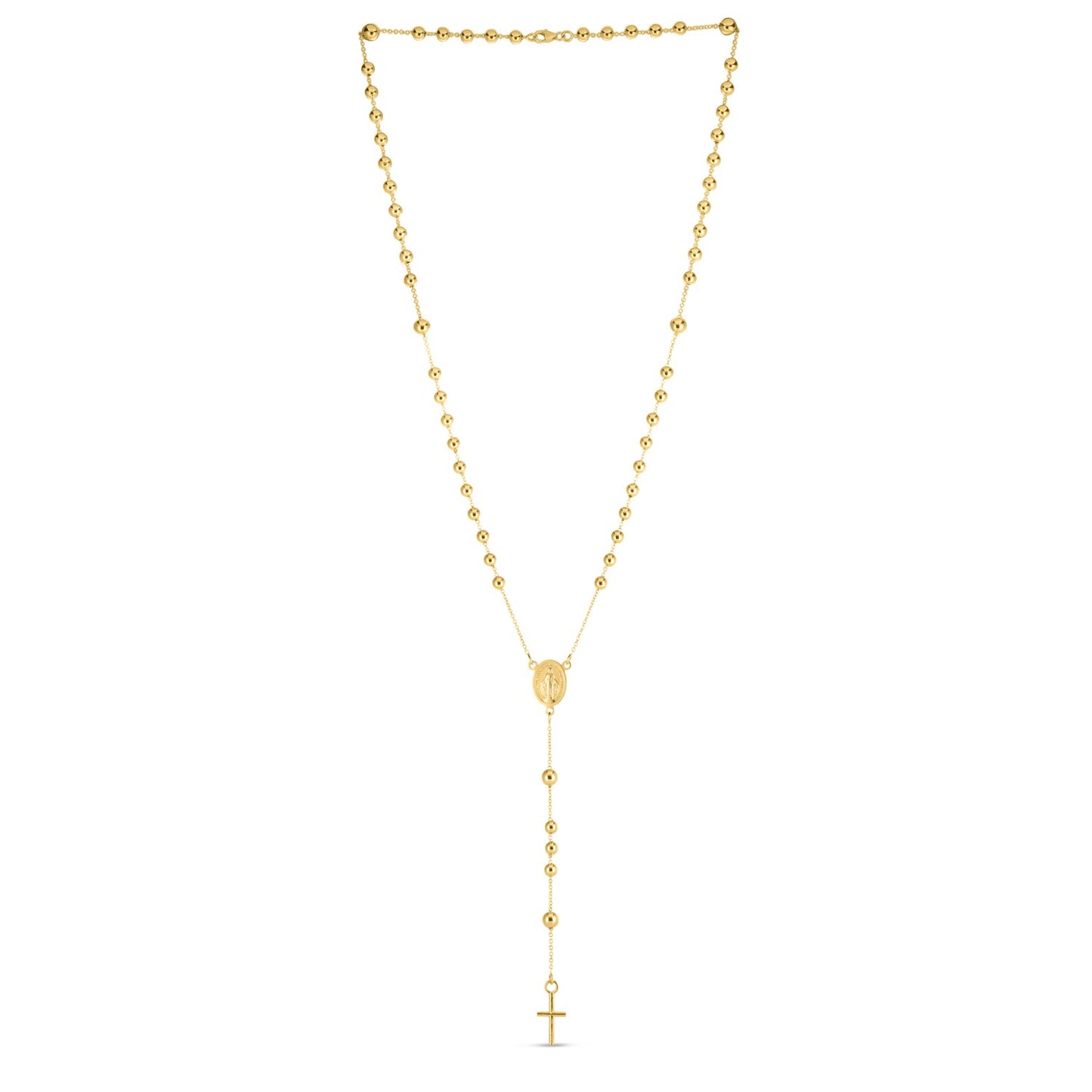 14K Yellow Gold Rosary Necklace - La Markesa Jewelry