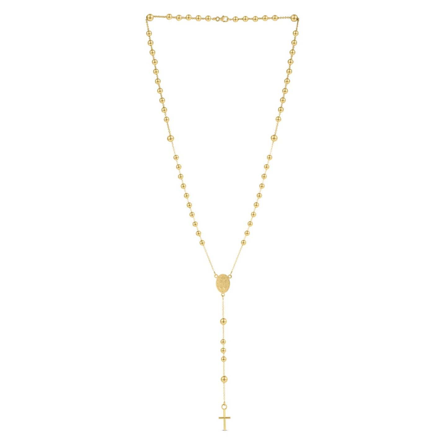 14K Yellow Gold Rosary Necklace - La Markesa Jewelry