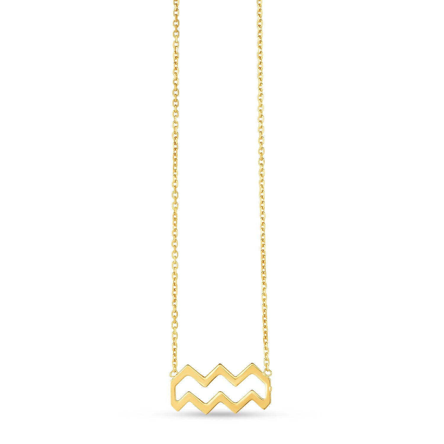 14K Yellow Gold Aquarius Necklace - La Markesa Jewelry