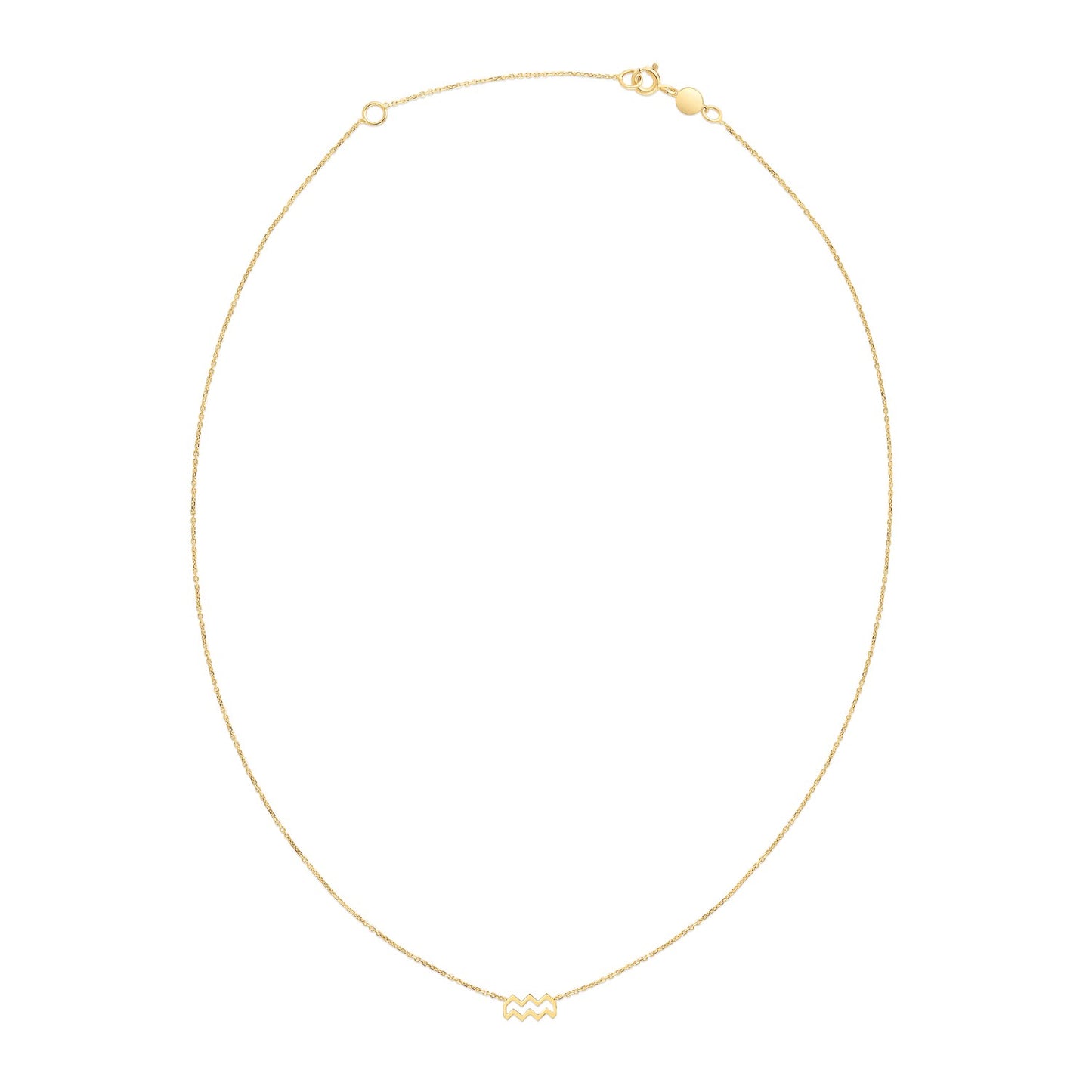 14K Yellow Gold Aquarius Necklace - La Markesa Jewelry