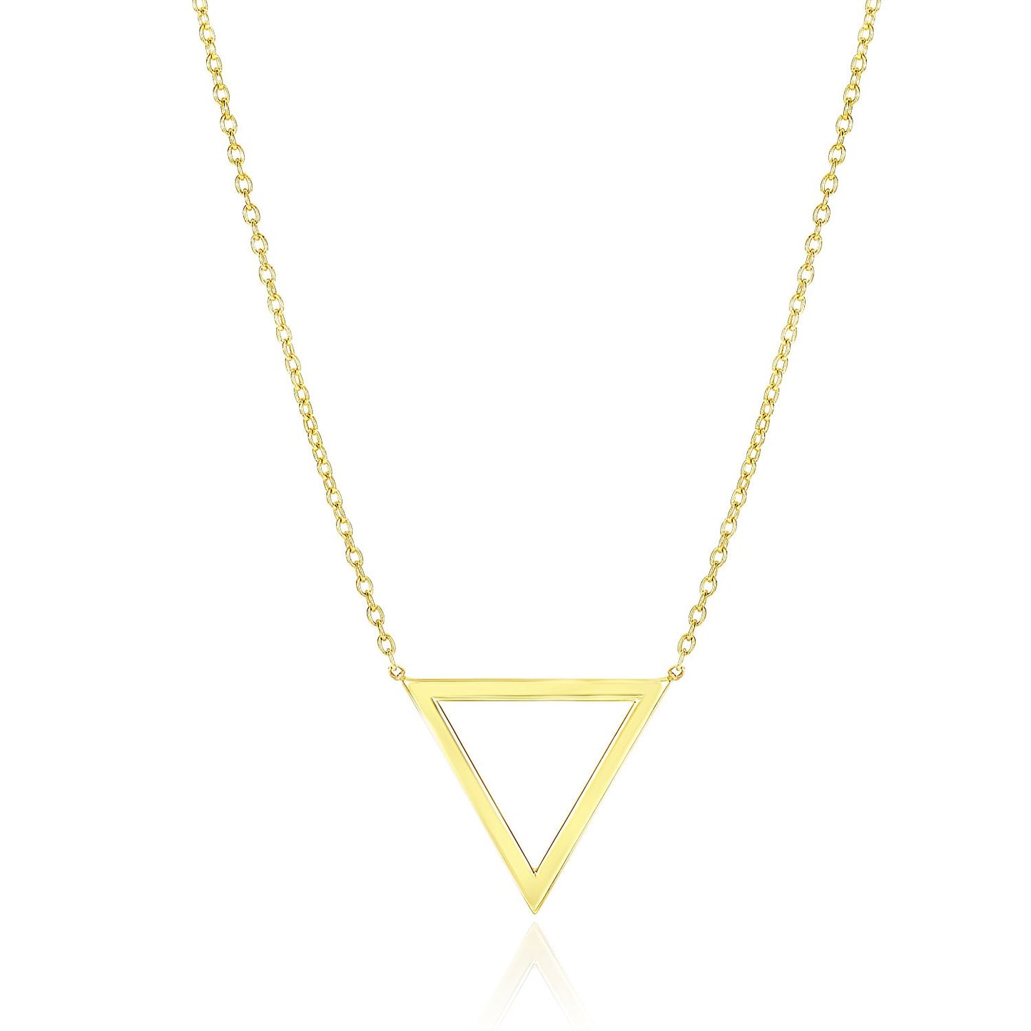 14k Yellow Gold Delta Symbol Chain Necklace - La Markesa Jewelry