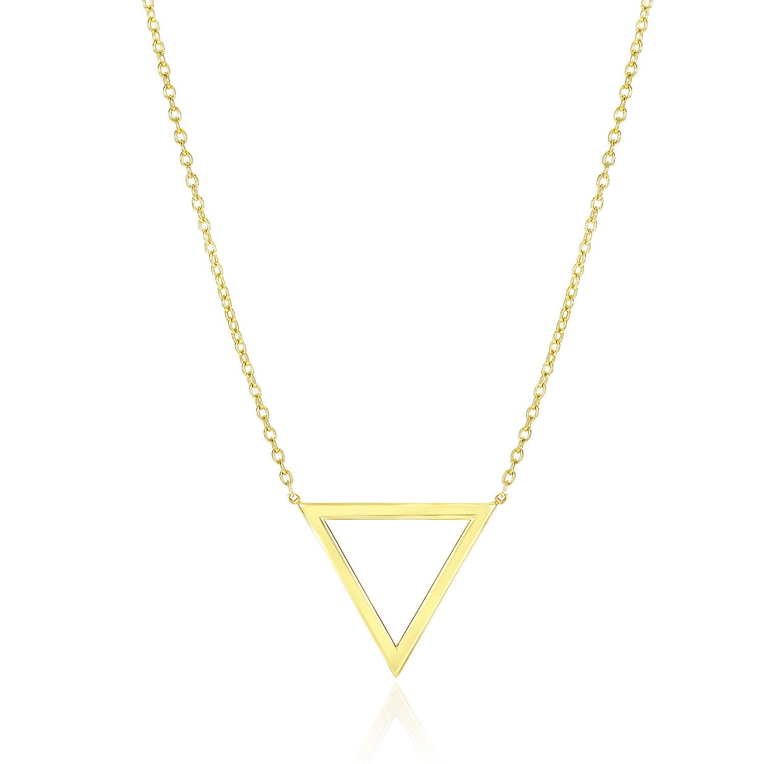 14k Yellow Gold Delta Symbol Chain Necklace - La Markesa Jewelry