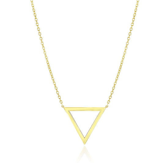 14k Yellow Gold Delta Symbol Chain Necklace - La Markesa Jewelry