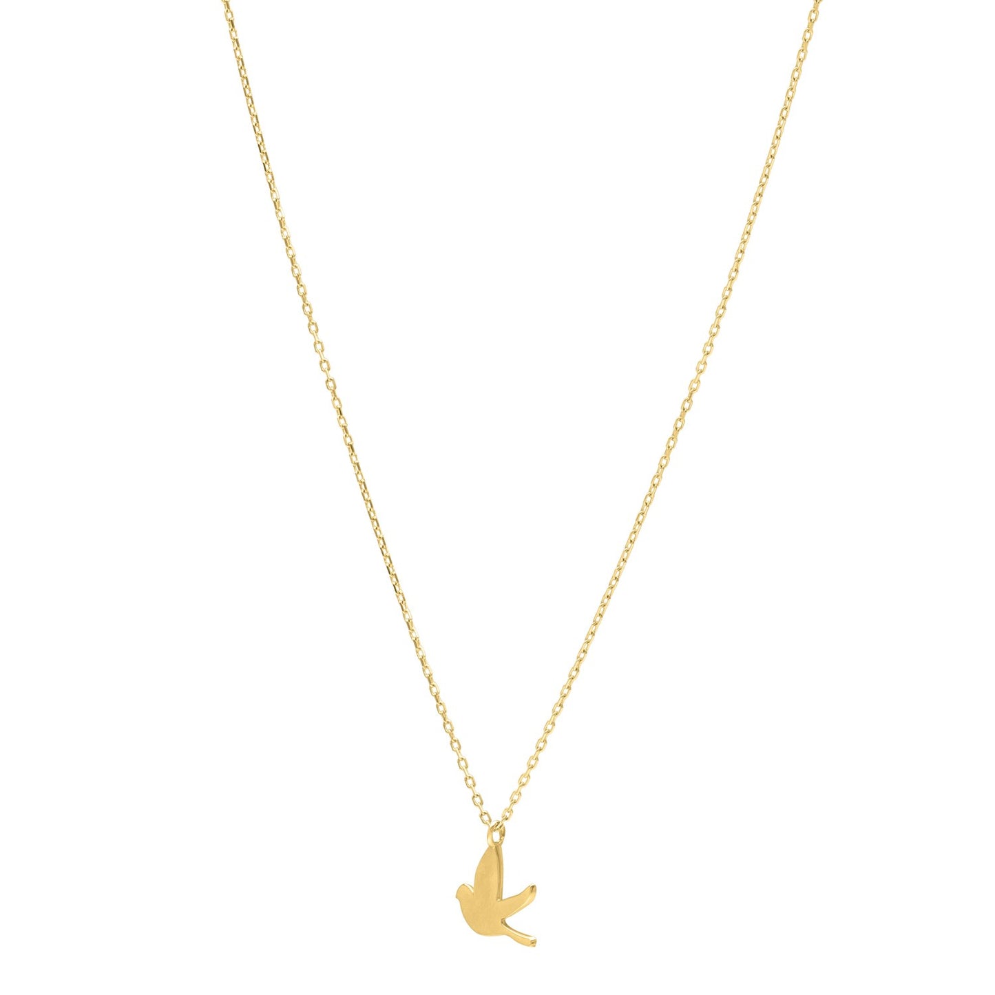 Dove Necklace in 14K Yellow Gold - La Markesa Jewelry