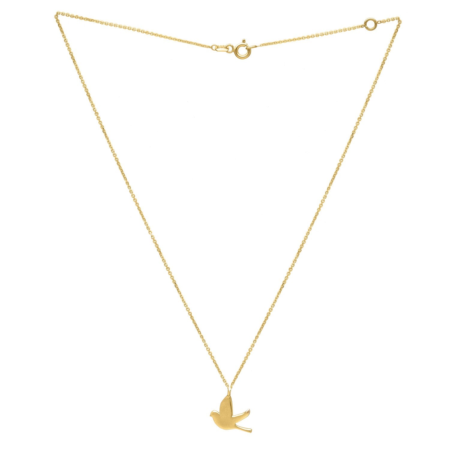 Dove Necklace in 14K Yellow Gold - La Markesa Jewelry