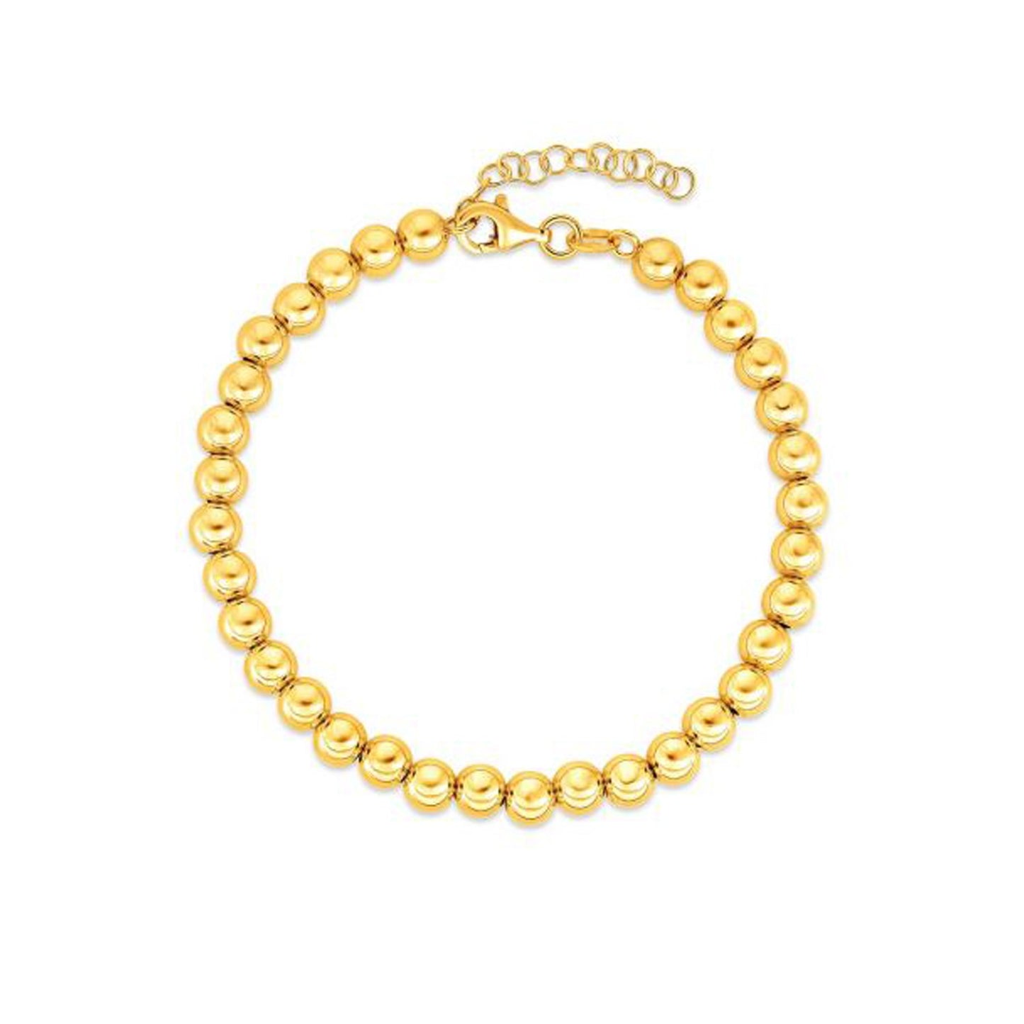 14k Yellow Gold Bead Chain Necklace(5mm) - La Markesa Jewelry