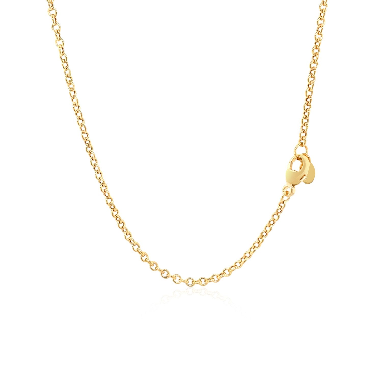 14k Yellow Gold Chain Necklace with Polished Knot - La Markesa Jewelry