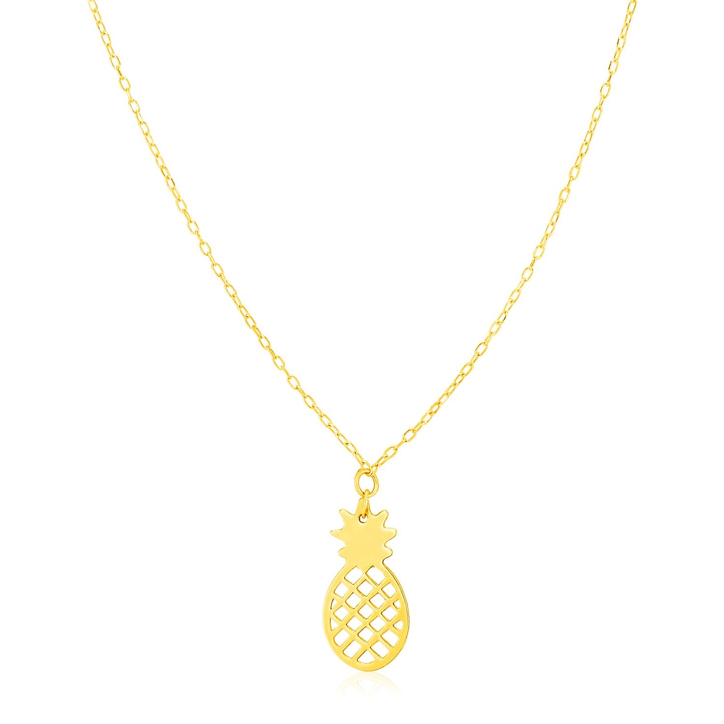 14K Yellow Gold Pineapple Necklace - La Markesa Jewelry