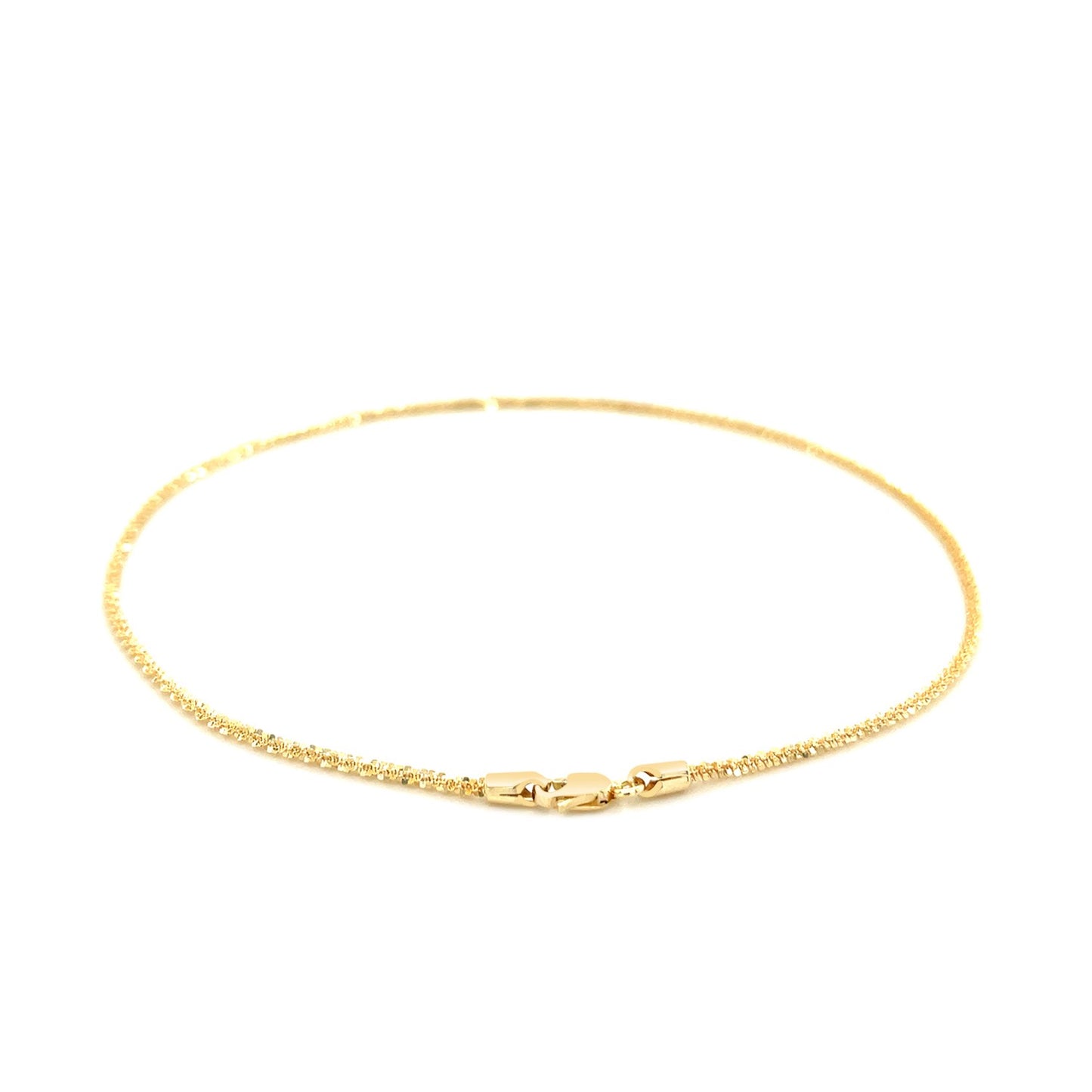 10k Yellow Gold Sparkle Anklet 1.5mm - La Markesa Jewelry