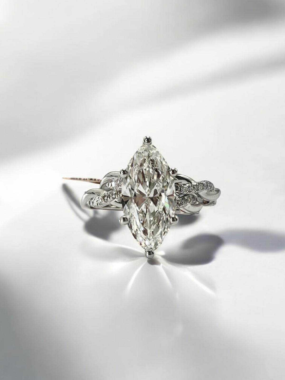 Marquise White Gold Engagement Ring